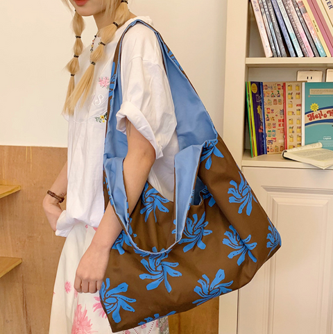 Floral Printed Large Capacity Tote Bag
