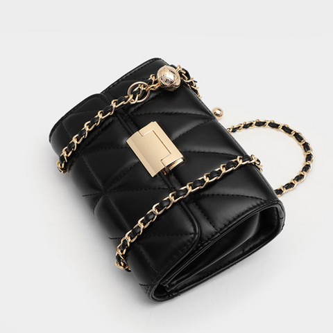 Lattice Stitching Mini Chain Bag