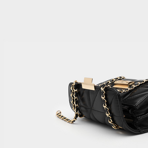 Lattice Stitching Mini Chain Bag