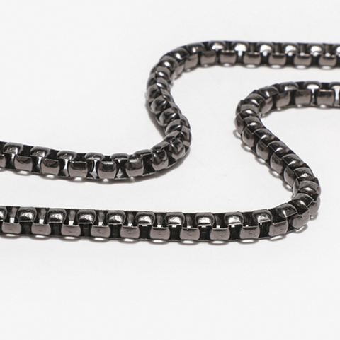 Lattice Embossed Gradient Gray Chain Bag