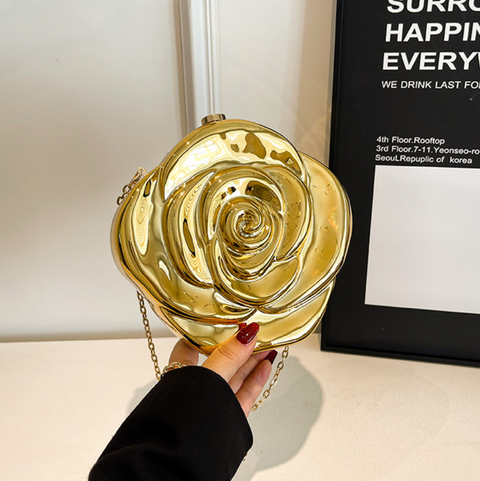 Niche Beaded Handle Acrylic Flower Bag