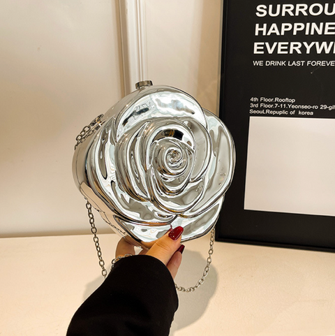 Niche Beaded Handle Acrylic Flower Bag