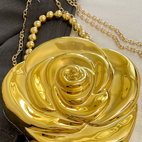 Niche Beaded Handle Acrylic Flower Bag