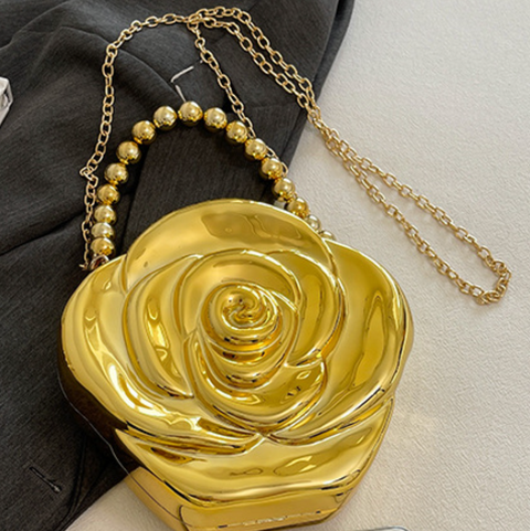 Niche Beaded Handle Acrylic Flower Bag