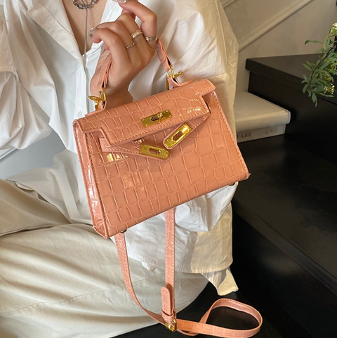 Premium Glossy Stone Pattern Satchels