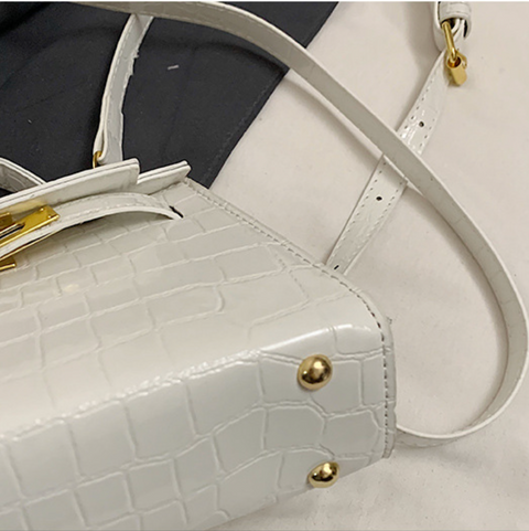 Premium Glossy Stone Pattern Satchels