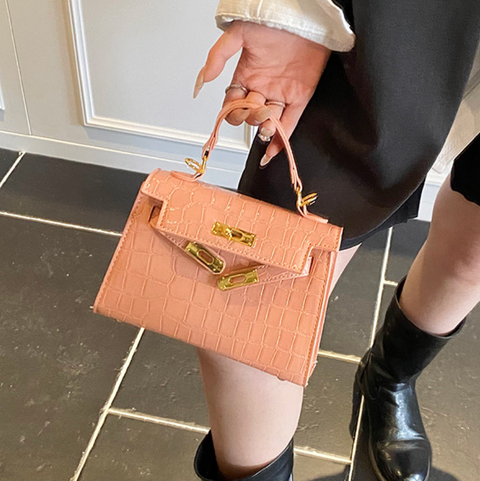 Premium Glossy Stone Pattern Satchels