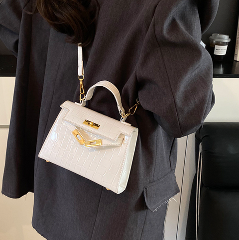 Premium Glossy Stone Pattern Satchels