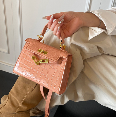 Premium Glossy Stone Pattern Satchels