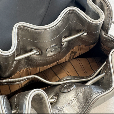 Drawstring Pleated Bucket Crossbody Bag