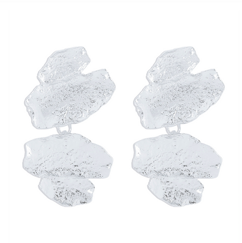 Exaggerated Multi-Layer Patchwork Earrings