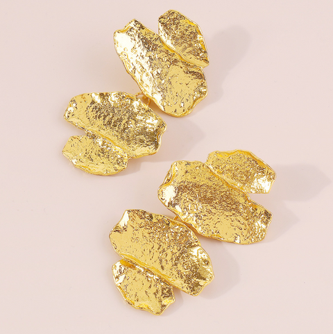 Exaggerated Multi-Layer Patchwork Earrings