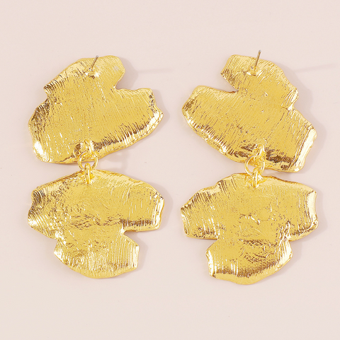 Exaggerated Multi-Layer Patchwork Earrings