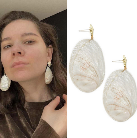 Natural Shell Patchwork Necklace & Earrings