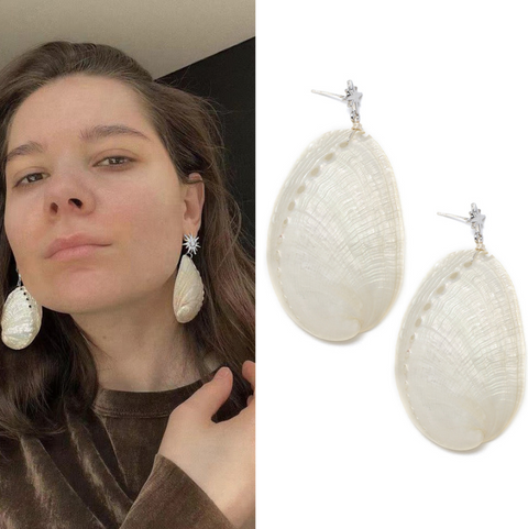 Natural Shell Patchwork Necklace & Earrings