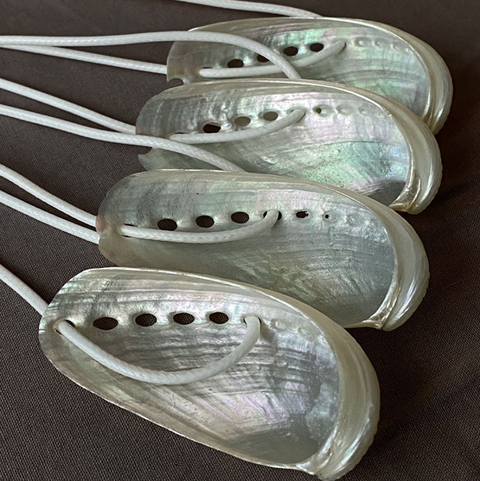 Natural Shell Patchwork Necklace & Earrings