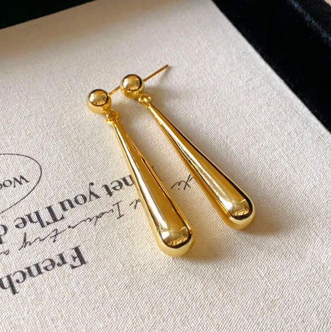 Simple Design Stripe Drop Earrings