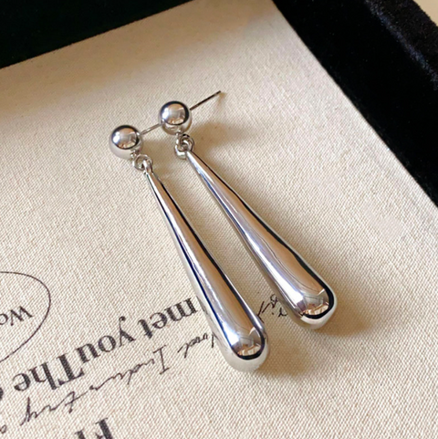 Simple Design Stripe Drop Earrings