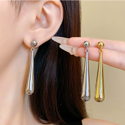 Simple Design Stripe Drop Earrings