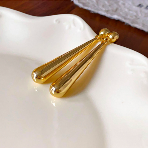 Simple Design Stripe Drop Earrings