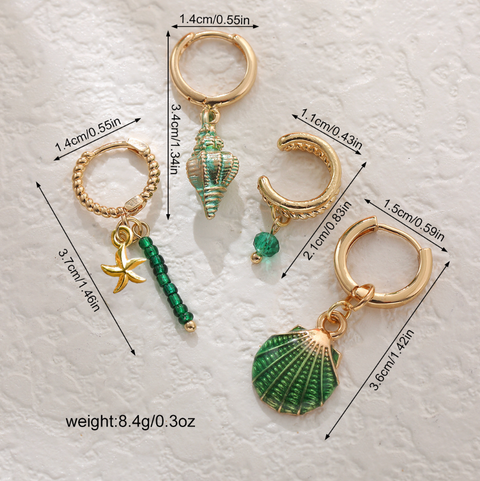 Shell & Conch Beaded Bohemian Earring Sets