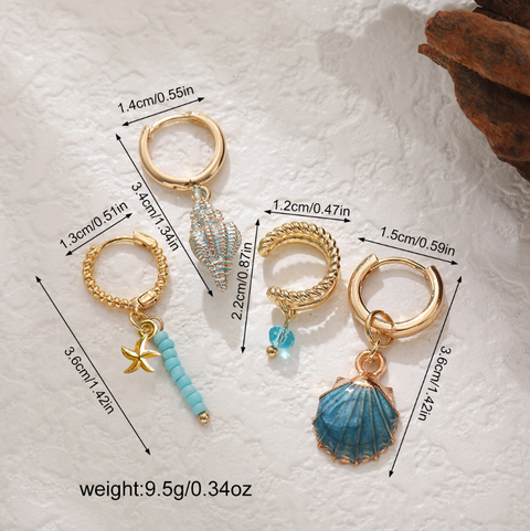 Shell & Conch Beaded Bohemian Earring Sets