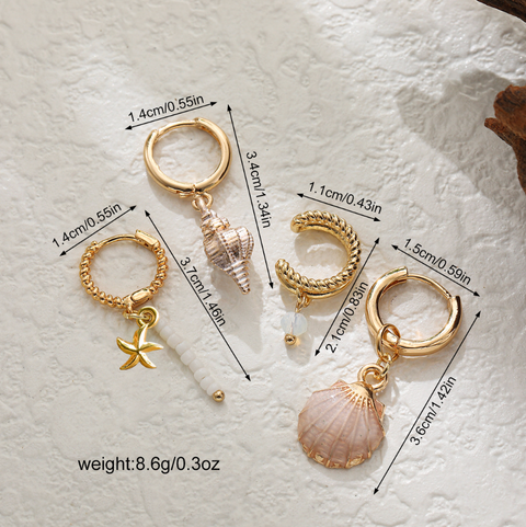 Shell & Conch Beaded Bohemian Earring Sets