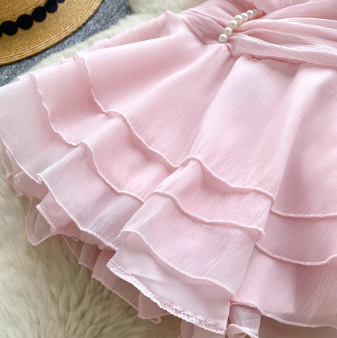 Fairy Beaded Halter Mesh Dress