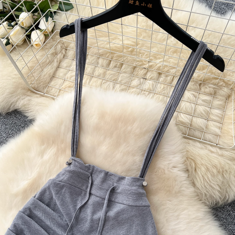 Padded Bustier & Strap Skirt Casual 2Pcs