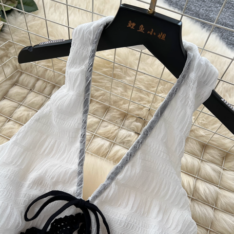 Halter Top & Ruffled Skirt Chiffon 2Pcs