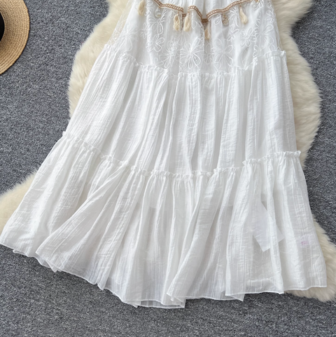 Bohemian Sequined Embroidery Slip Dress