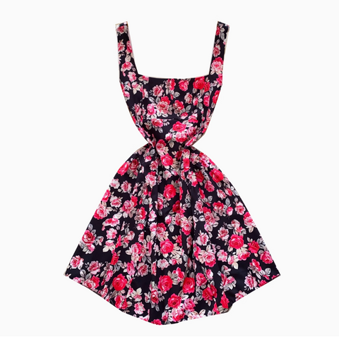 Backless Floral Printed Slip Dress