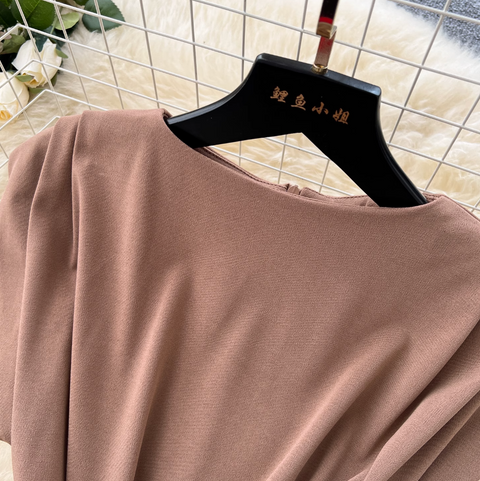 Asymmetric Top & Wide-leg Trousers 2Pcs