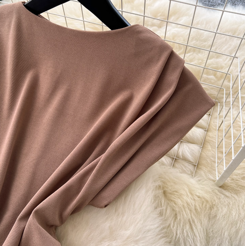 Asymmetric Top & Wide-leg Trousers 2Pcs