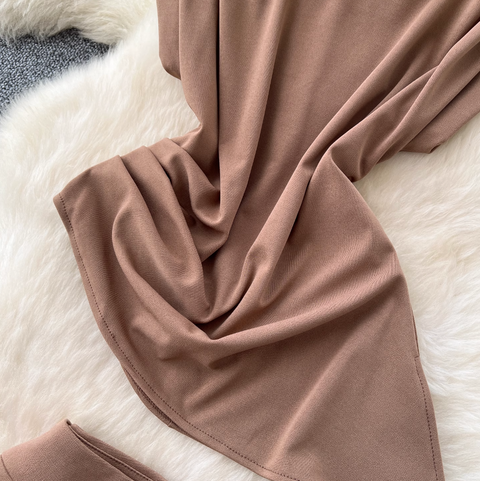 Asymmetric Top & Wide-leg Trousers 2Pcs