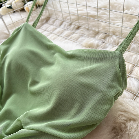 French Style Patchwork Pleated Slip Dress