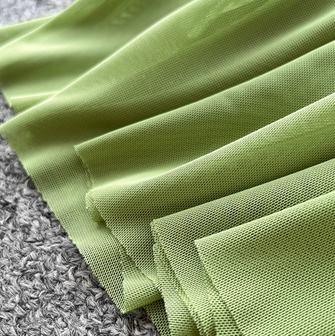 French Style Patchwork Pleated Slip Dress