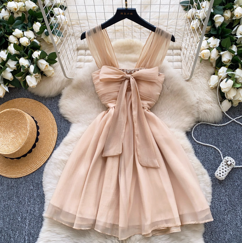 Fairy Rhinestone Studded Mesh Dress