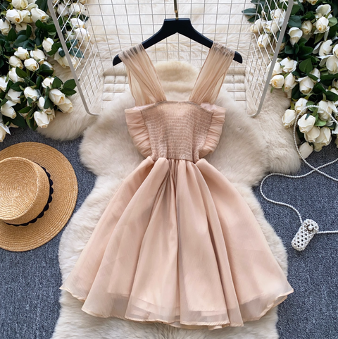 Fairy Rhinestone Studded Mesh Dress