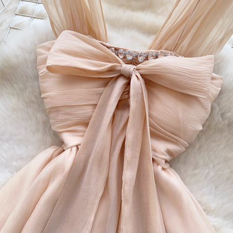 Fairy Rhinestone Studded Mesh Dress