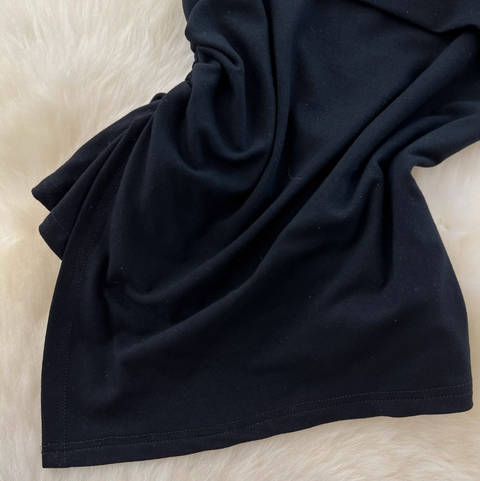 Asymmetric Top & Satin Skirt 2Pcs