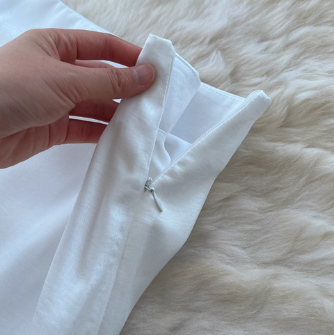 Asymmetric Top & Satin Skirt 2Pcs