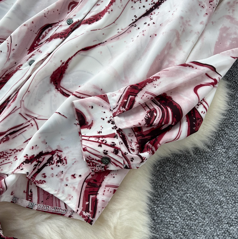 Loose Shirt & Trousers Tie-dye 2Pcs