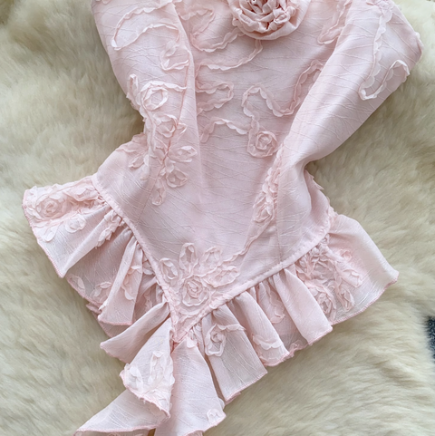 Ruffled Ribbon Pendulum Camisole Top