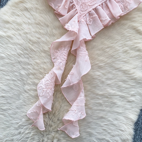 Ruffled Ribbon Pendulum Camisole Top