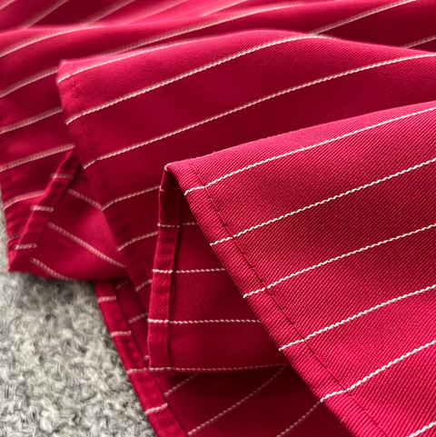 Mori Striped Printed Lace-up Dress