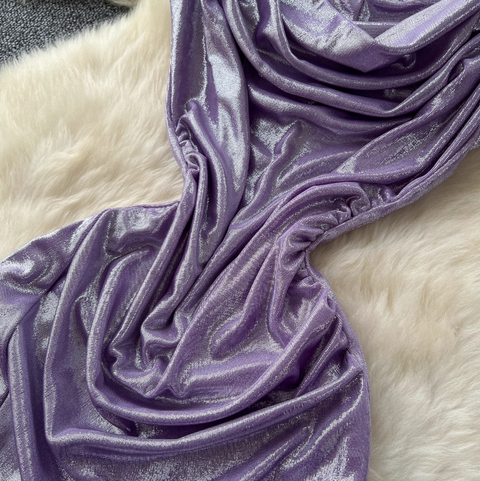 Draped Neckline Pleated Slip Dress