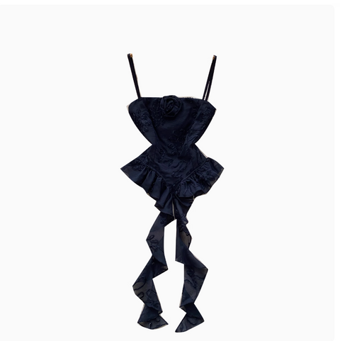 Ruffled Ribbon Pendulum Camisole Top