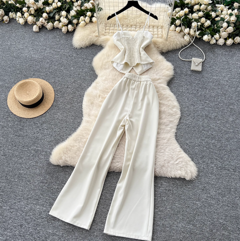 Suit Camisole & Straight Trousers 2Pcs