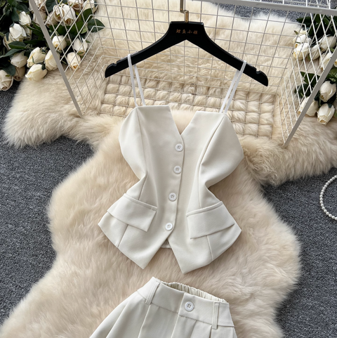 Suit Camisole & Straight Trousers 2Pcs